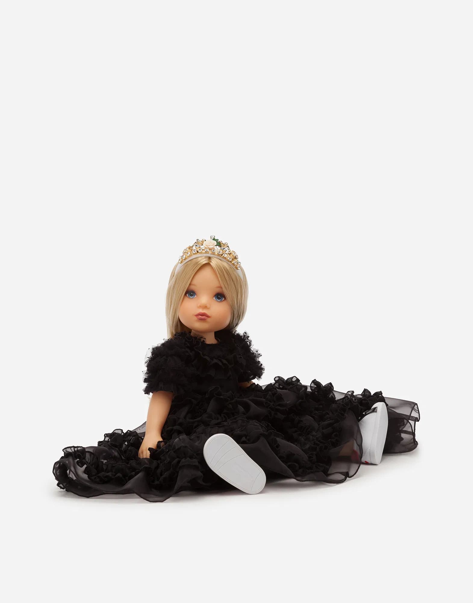 Lalka Dolce&Gabbana Kids z sukienką z organzy - 4