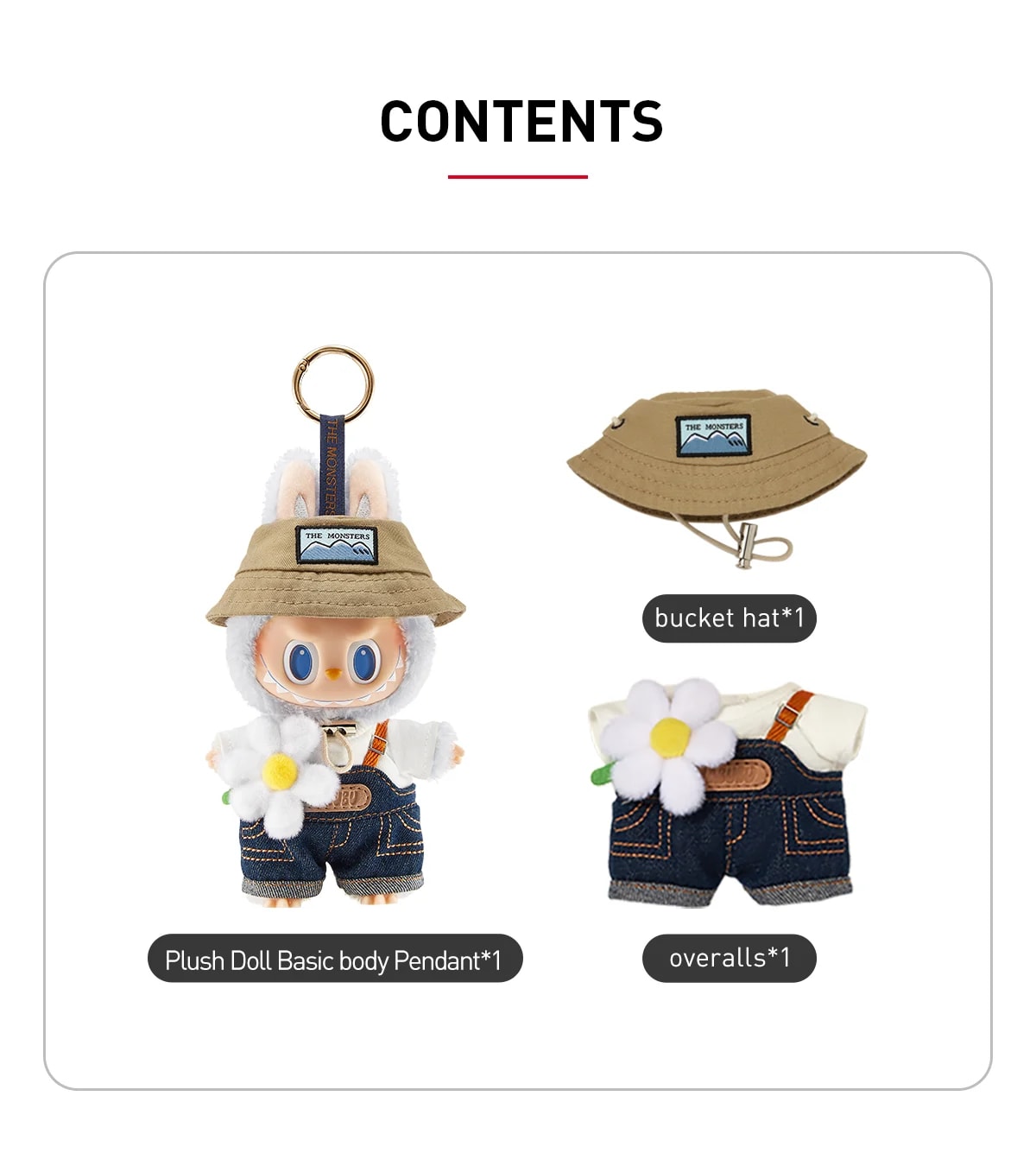 POP MART The Monsters Fall in Wild Series Vinyl Plush Doll Pendant – Zawieszka Labubu Podróżnik