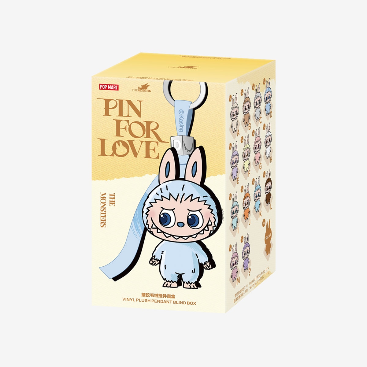 POP MART The Monsters Pin for Love Series Vinyl Plush Pendant – Brelok Niespodzianka Labubu Alphabet A-M