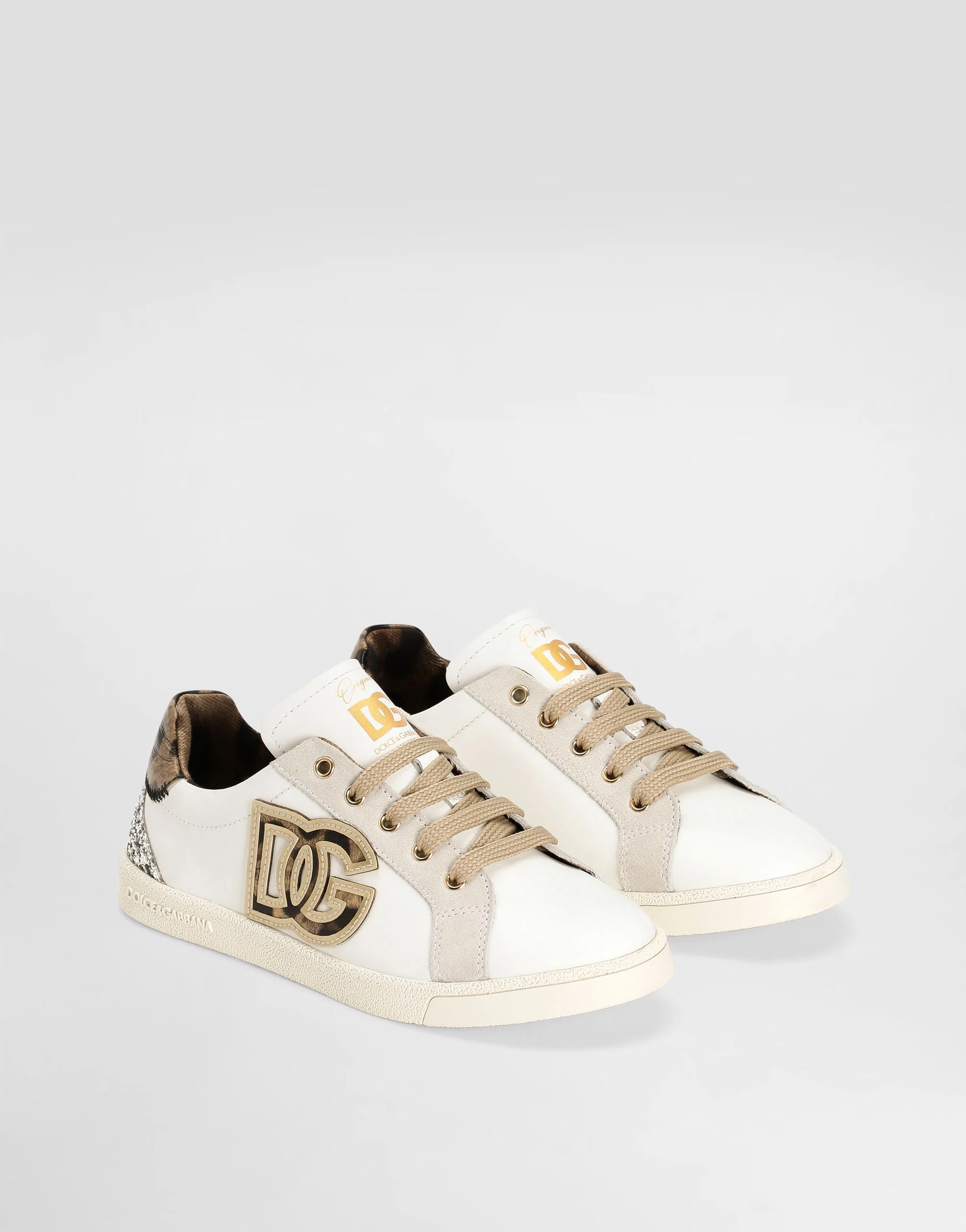 Sneakersy Dolce & Gabbana Kids DG Original ze skóry cielęcej i dwoinowej