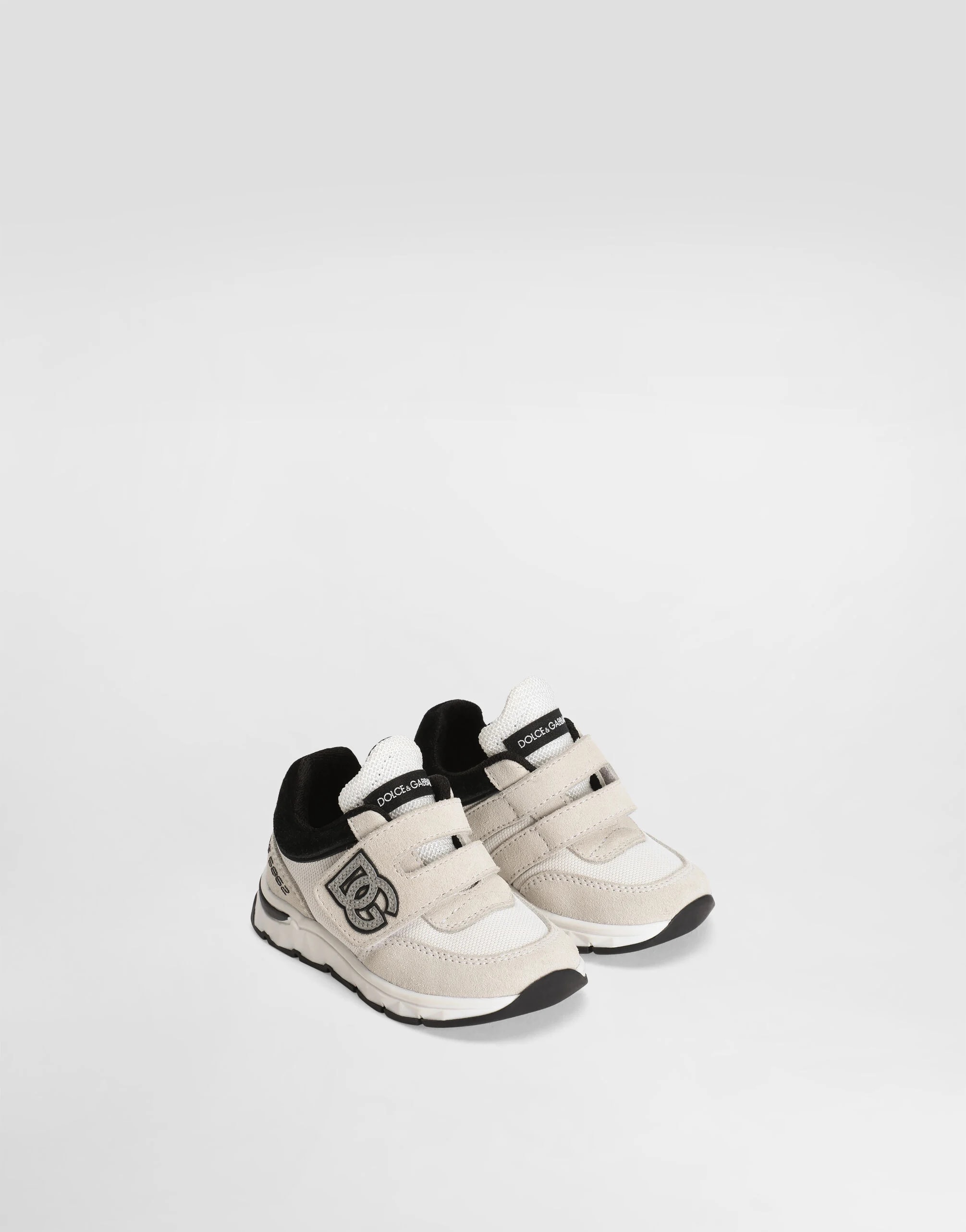 Sneakersy Dolce & Gabbana Kids First Steps z materiałów łączonych