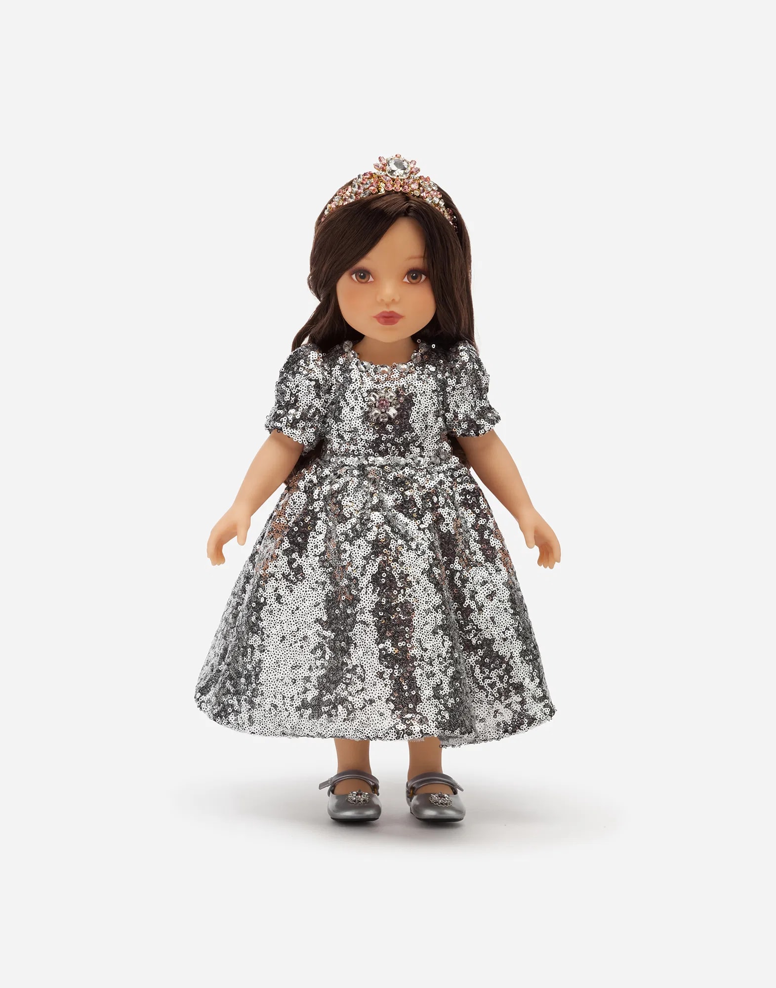 Lalka Dolce&Gabbana Kids z sukienką w cekiny 