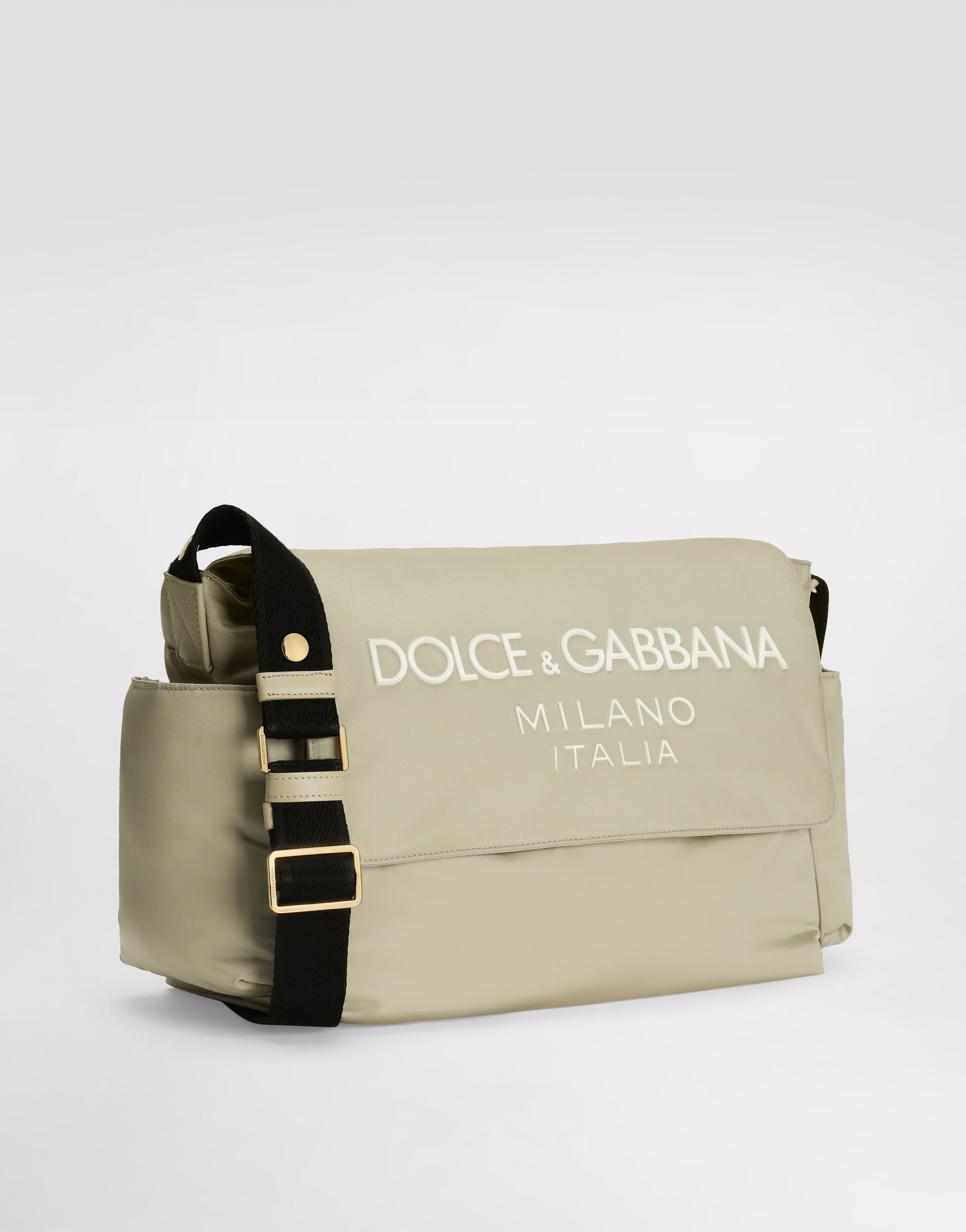 Dolce & Gabbana Kids nylonowa torba z matą do przewijania z gumowanym logo Dolce&Gabbana
