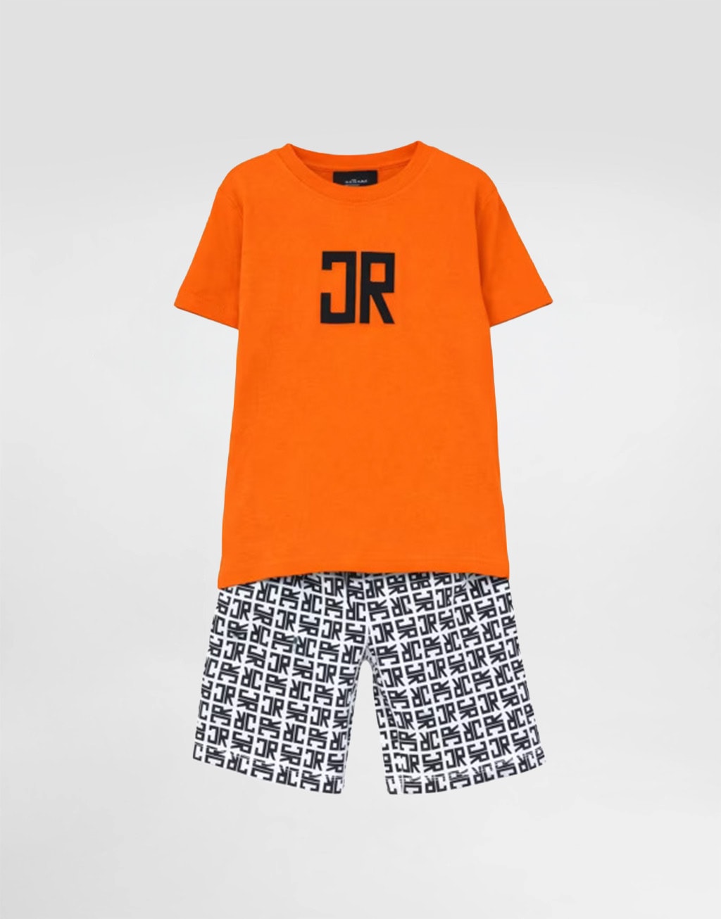 John Richmond Junior Dziecięcy zestaw T-shirt i szorty z monogramem JR