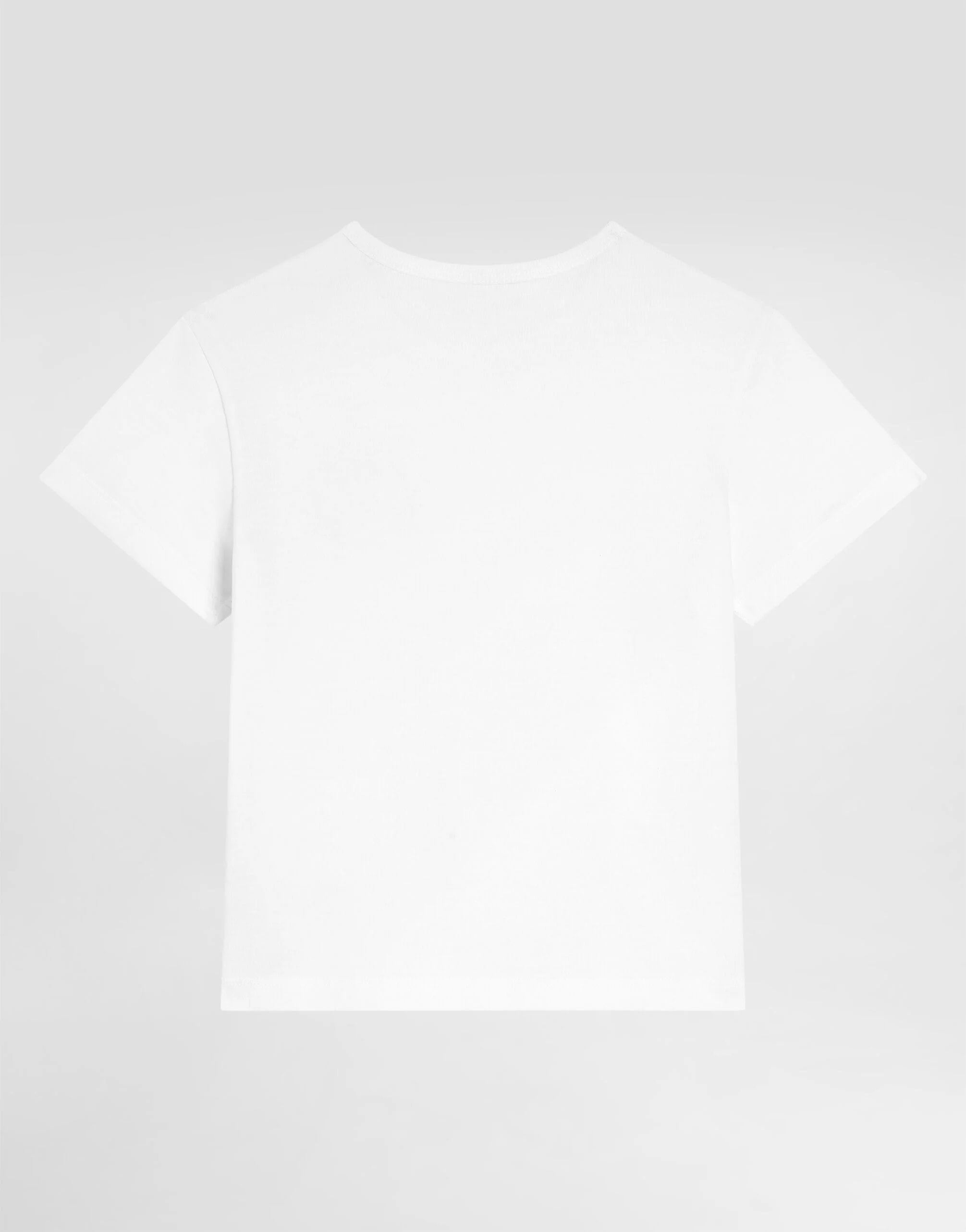 Bawełniany T-shirt Dolce & Gabbana Kids z metalową naszywką z logo