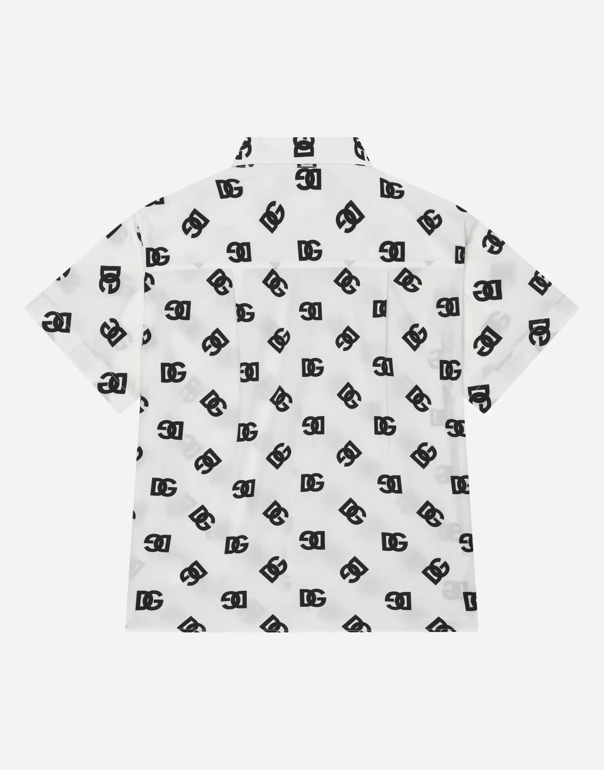 Dolce & Gabbana Kids dziecięca koszula z bawełnianej popliny z nadrukiem logo DG