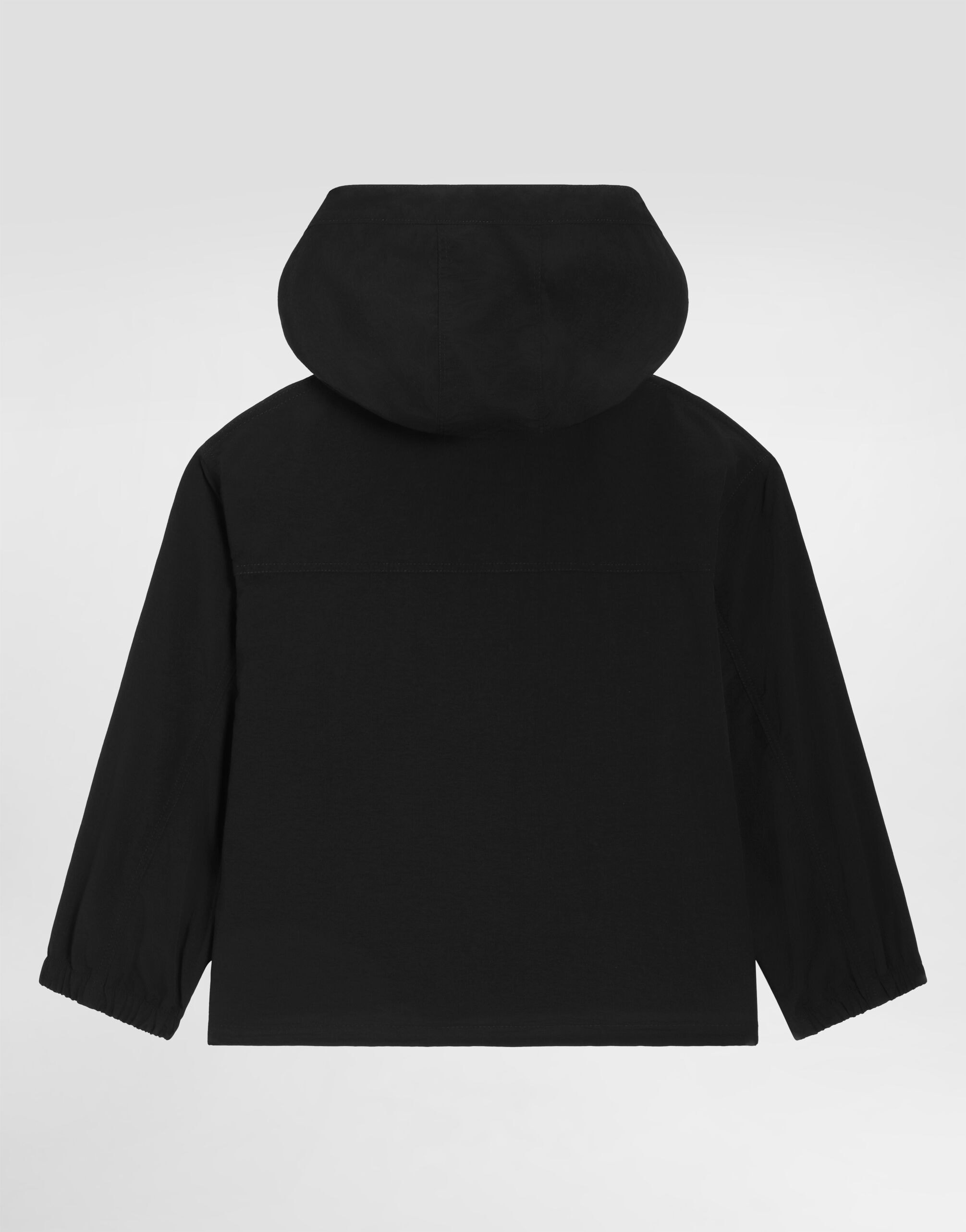 Kurtka oversize Dolce & Gabbana Kids z kapturem z zamkiem i logo DG