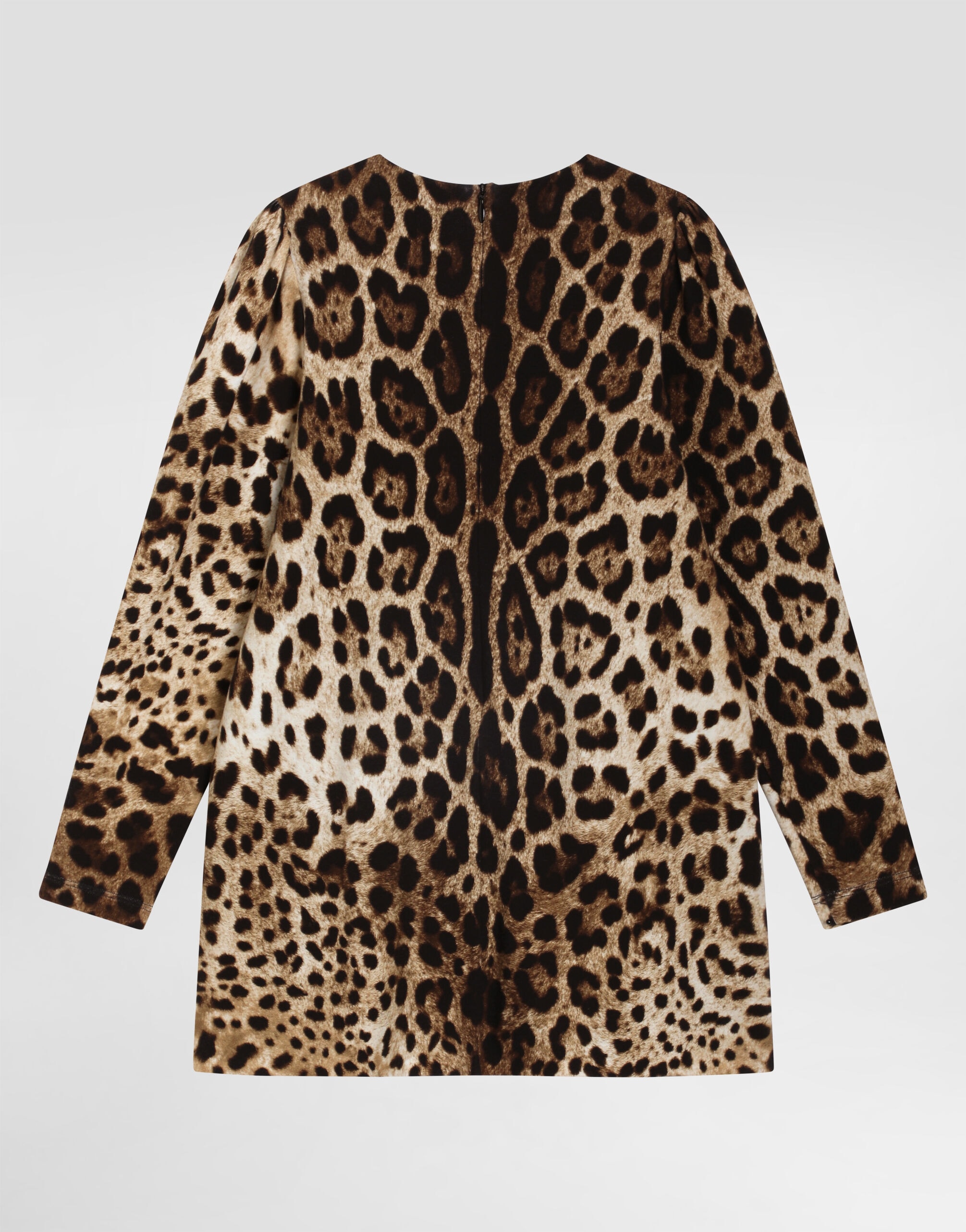 Bawełniana sukienka Dolce & Gabbana Kids w panterkę