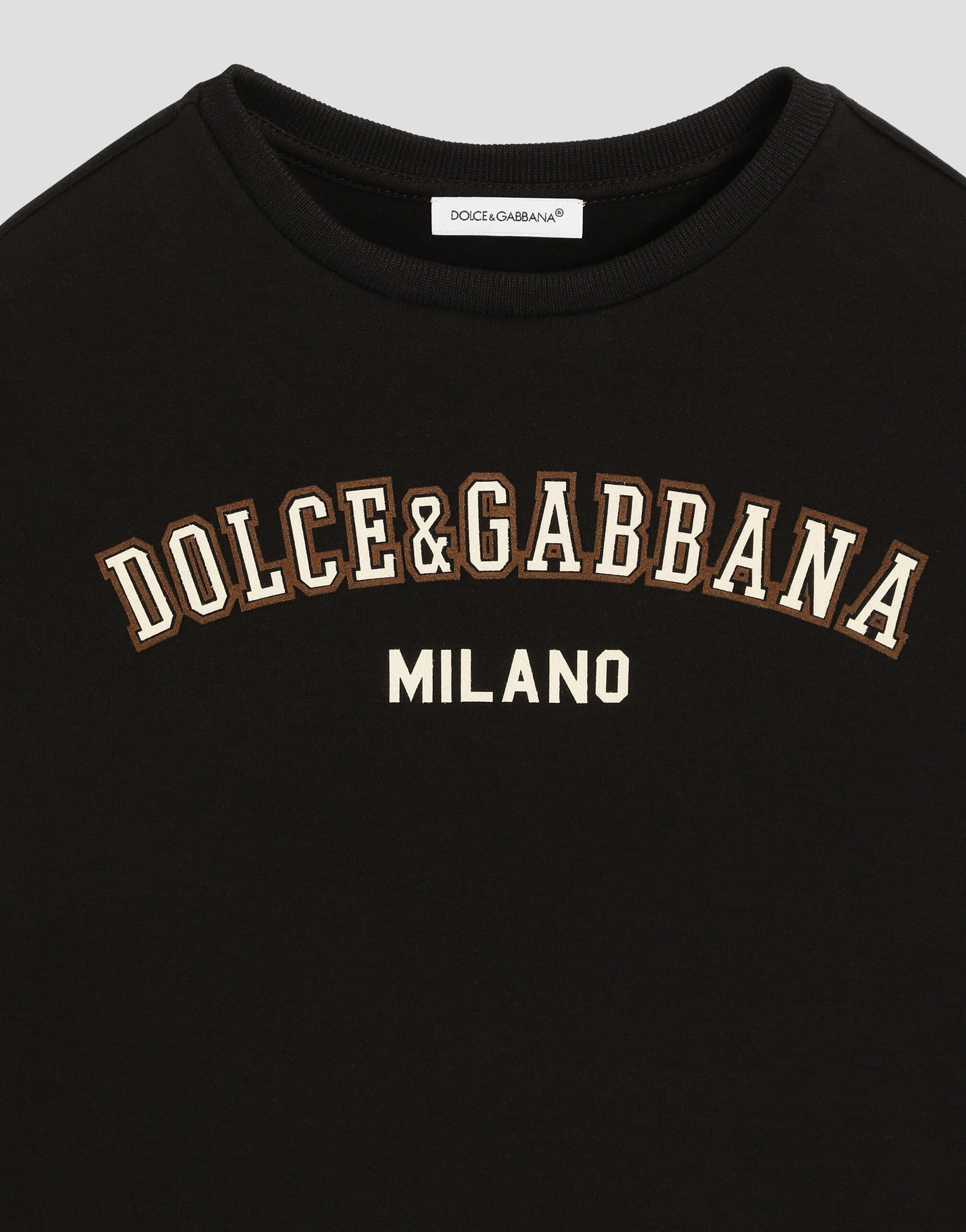 Bawełniana sukienka Dolce & Gabbana Kids z logo DG