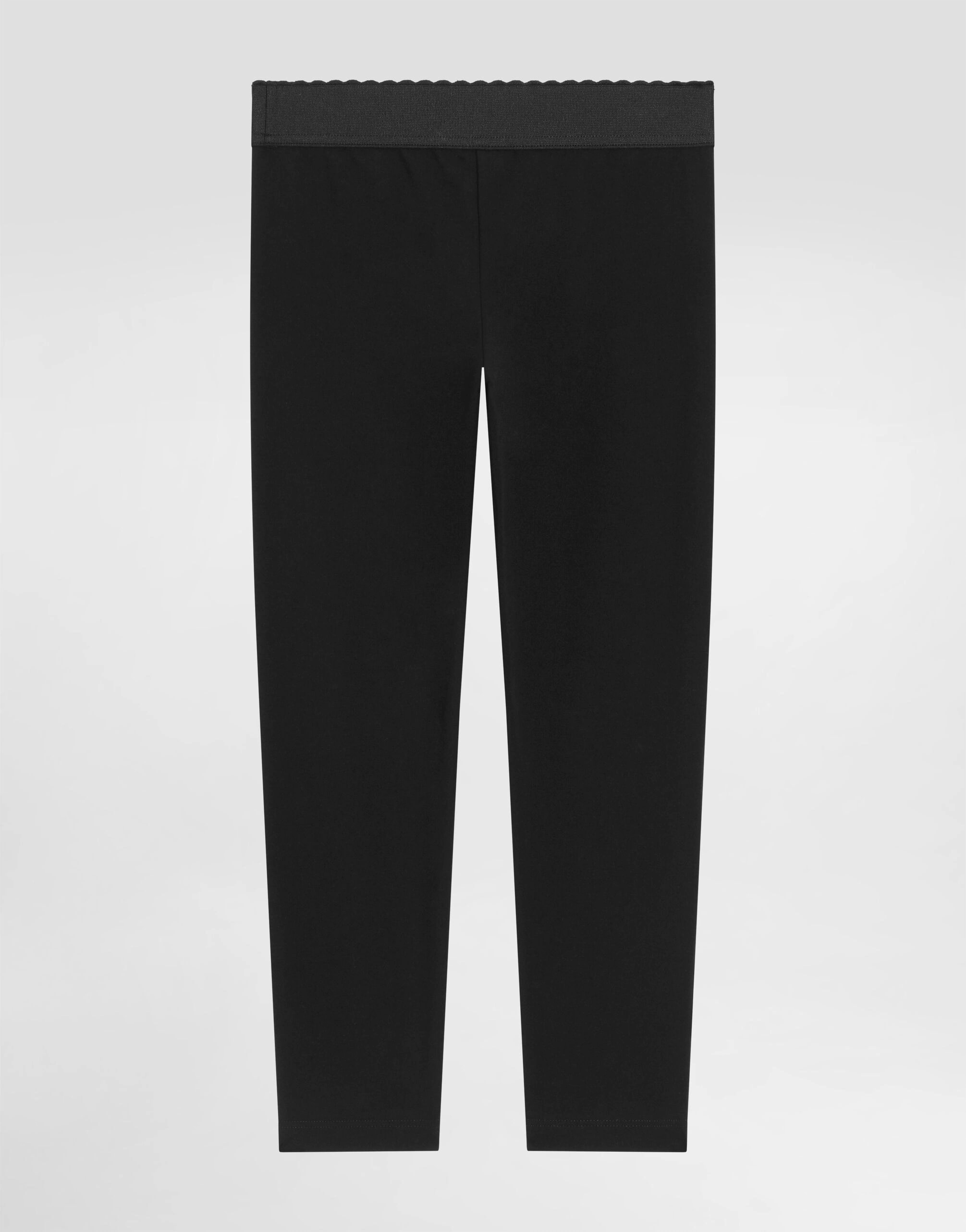 Dolce & Gabbana Leginsy z dzianiny interlock z haftem DG