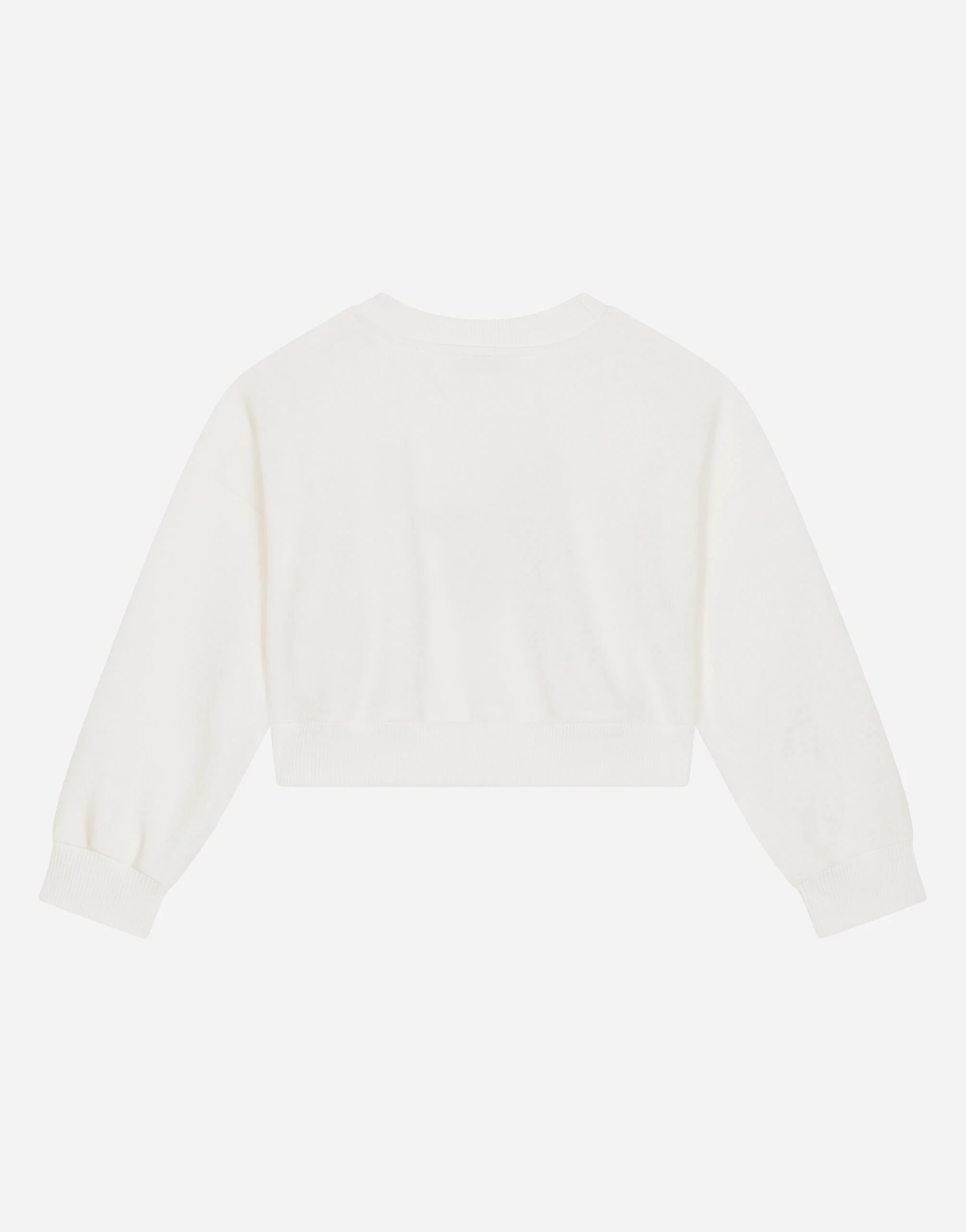 Dolce & Gabbana Kids dziecięca bluza jersey z okrągłym dekoltem z nadrukiem logo DG Milano