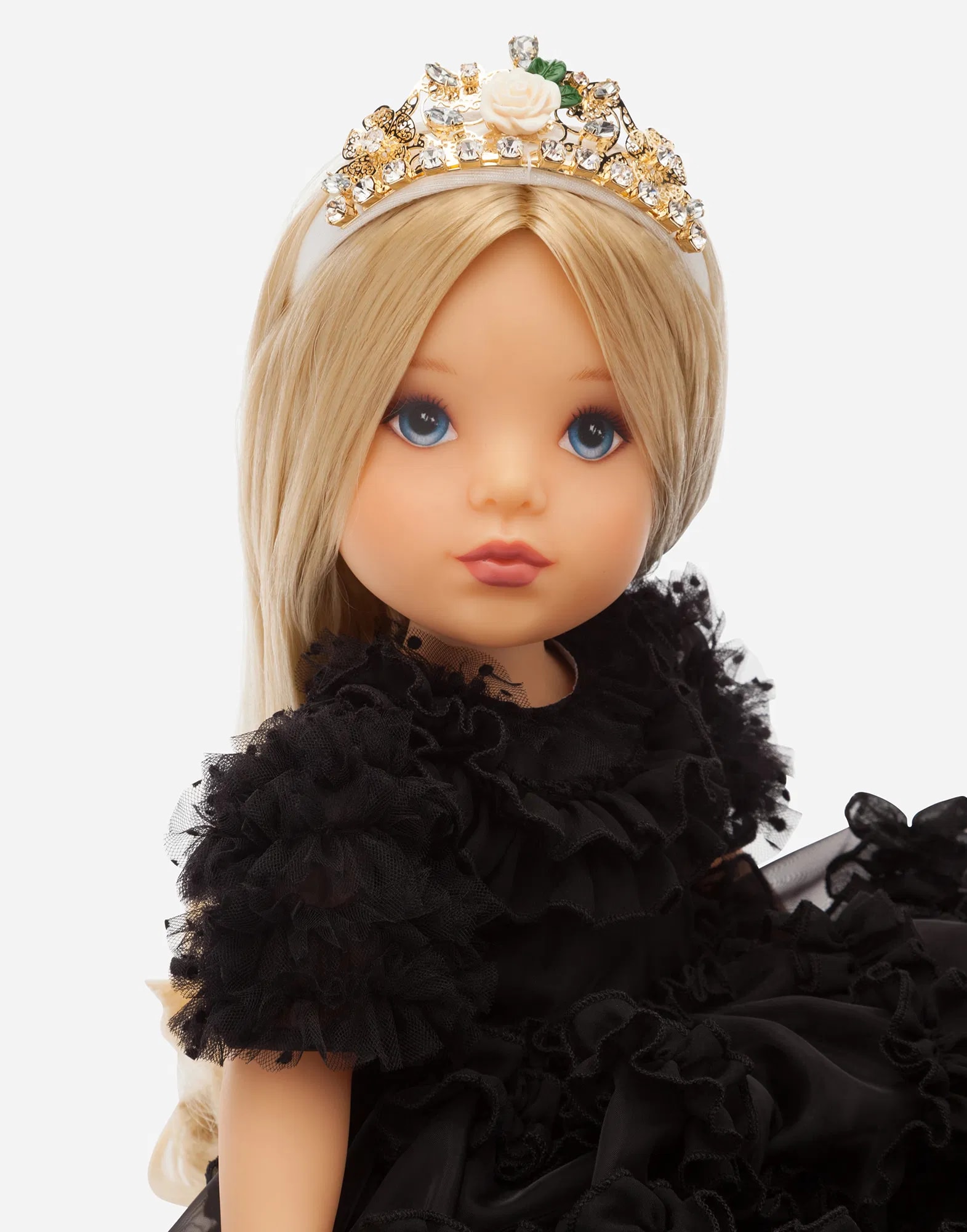 Lalka Dolce&Gabbana Kids z sukienką z organzy