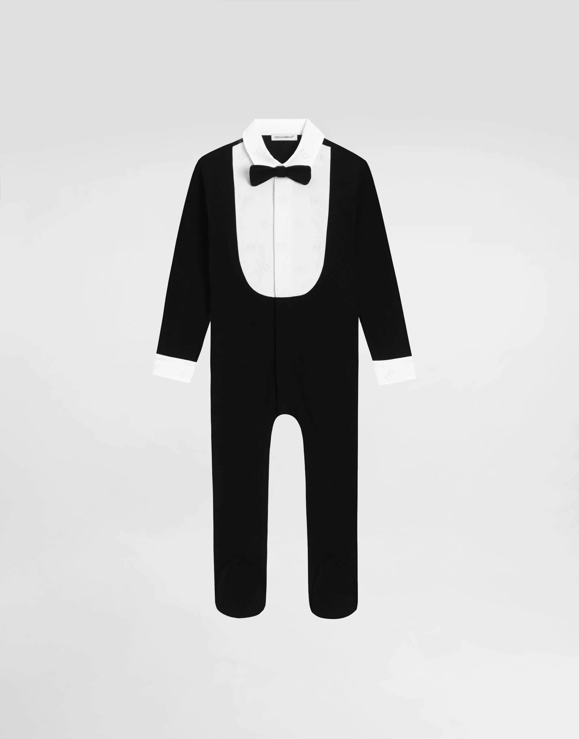 Dolce & Gabbana Kids Body interlock dla niemowląt z haftowaną muszką