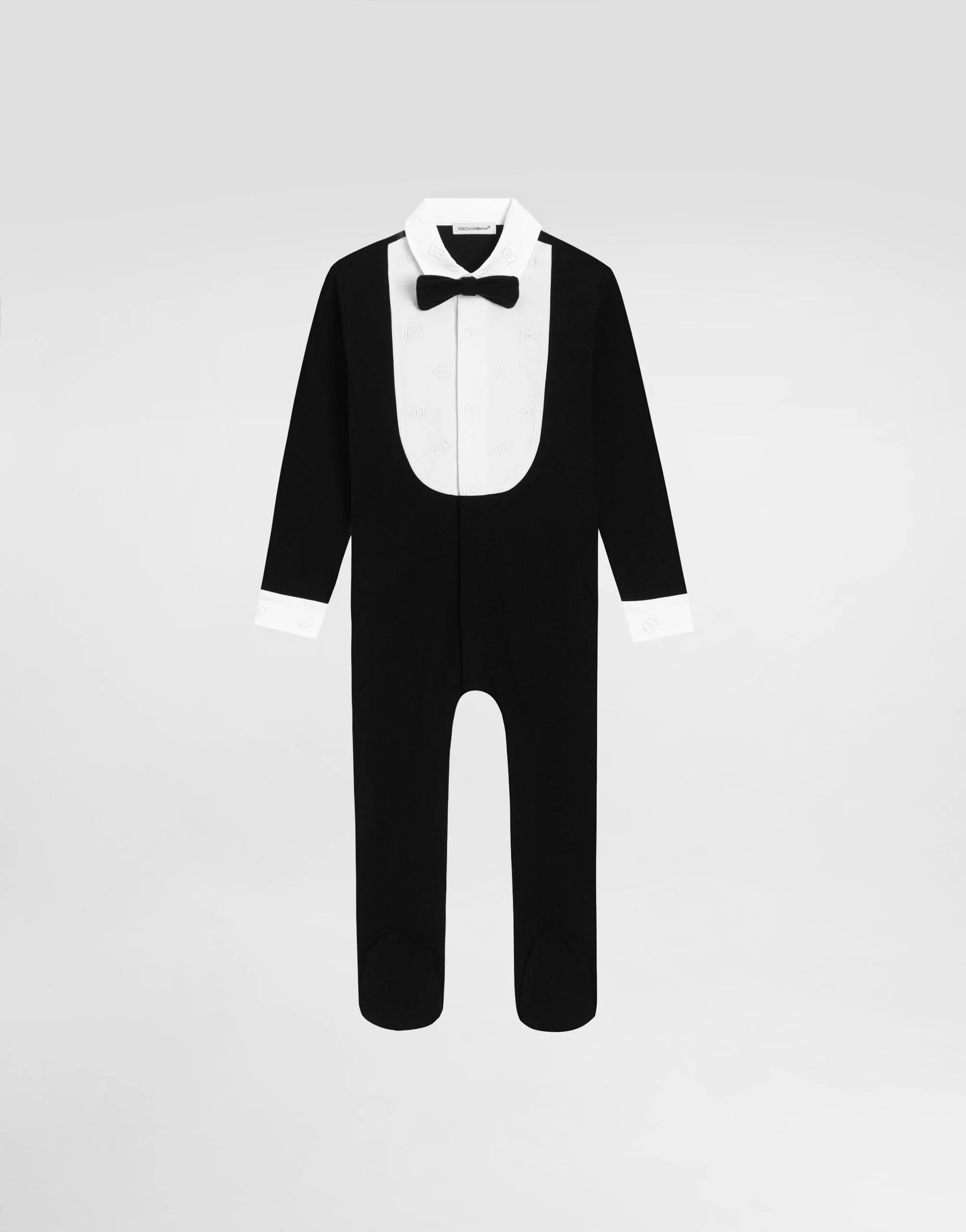 Dolce & Gabbana Kids Body interlock dla niemowląt z haftowaną muszką