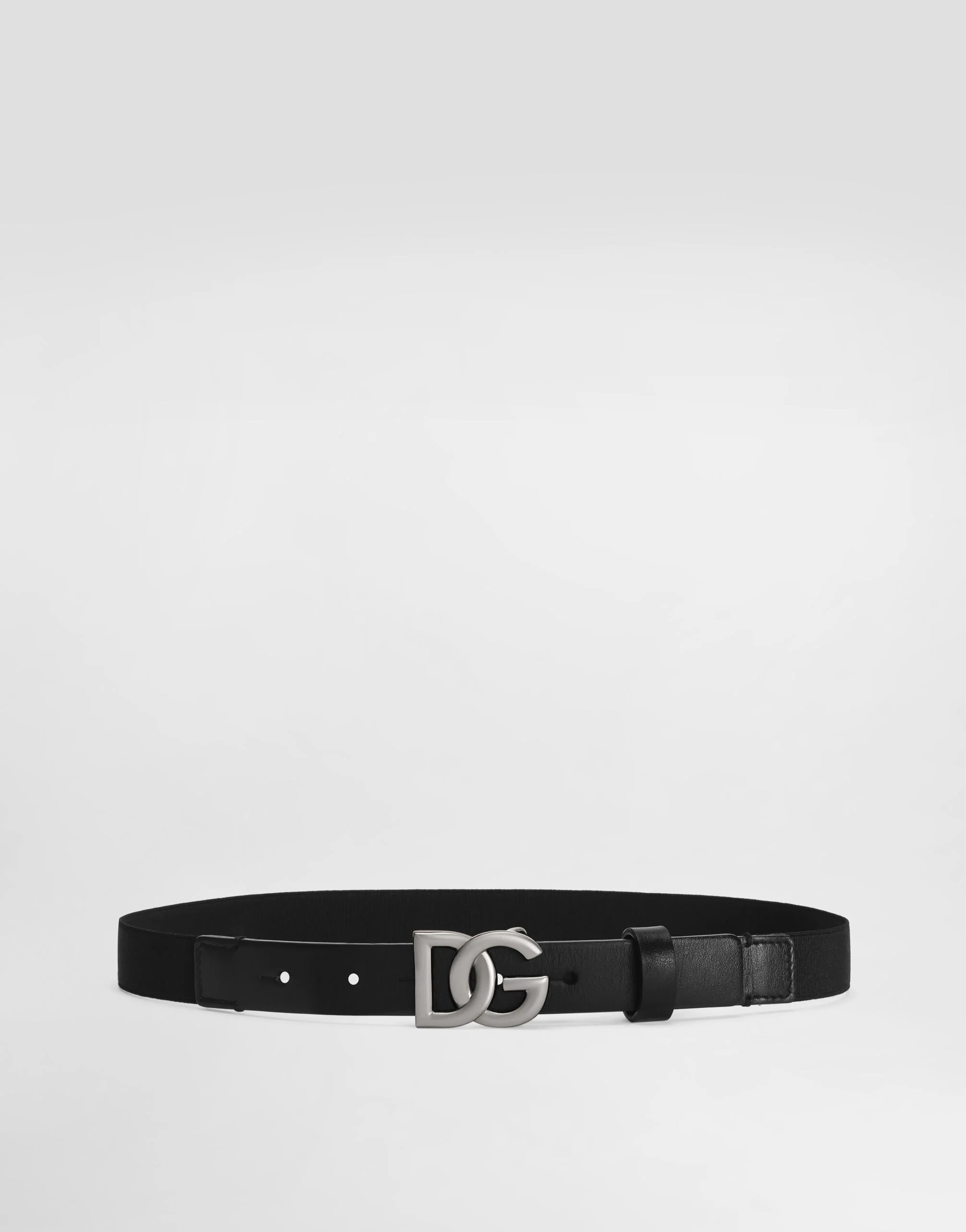 Dolce & Gabbana Kids Dziecięcy pasek z klamrą z skrzyżowanym logo DG