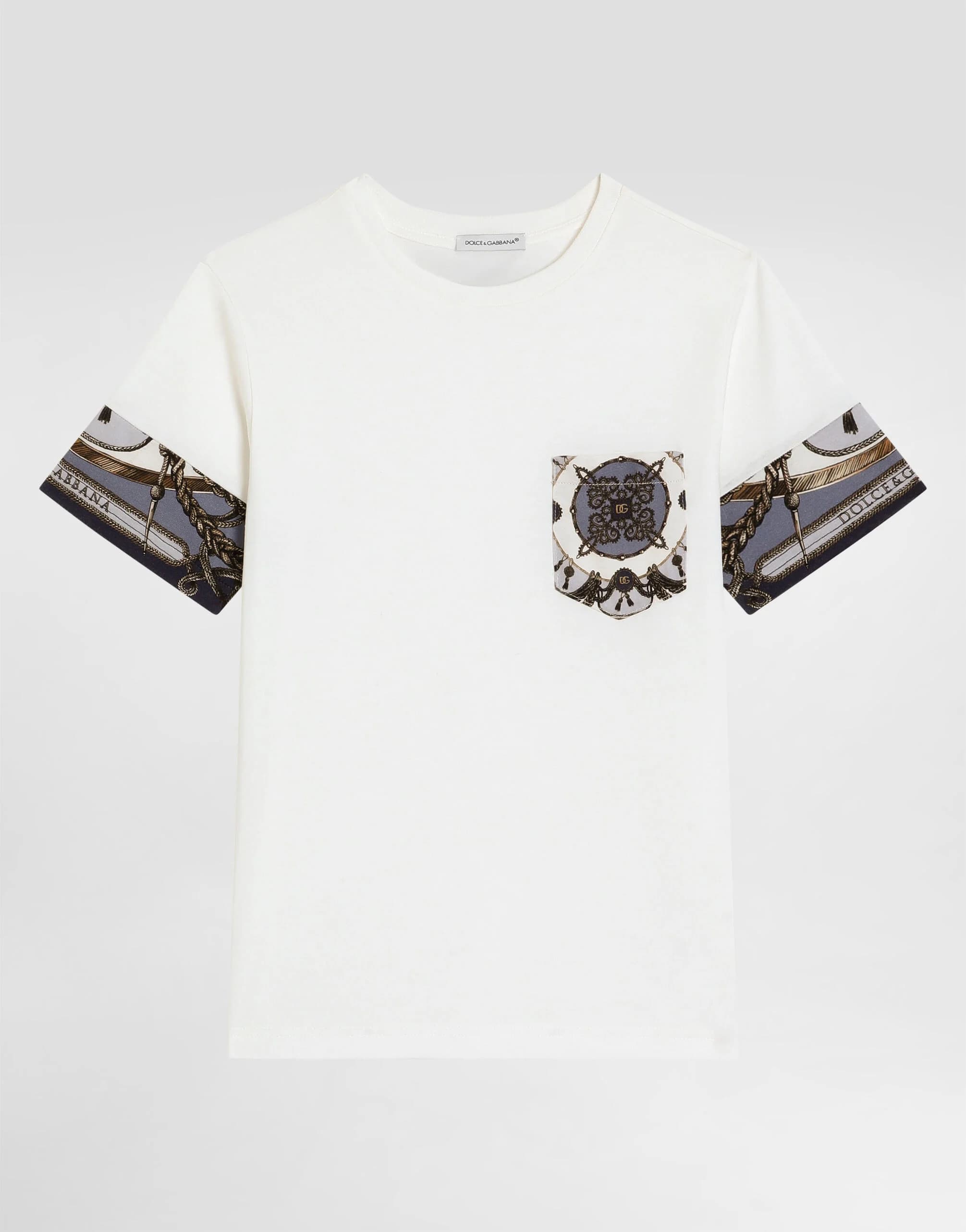 Bawełniany T-shirt Dolce & Gabbana Kids z nadrukiem graficznym