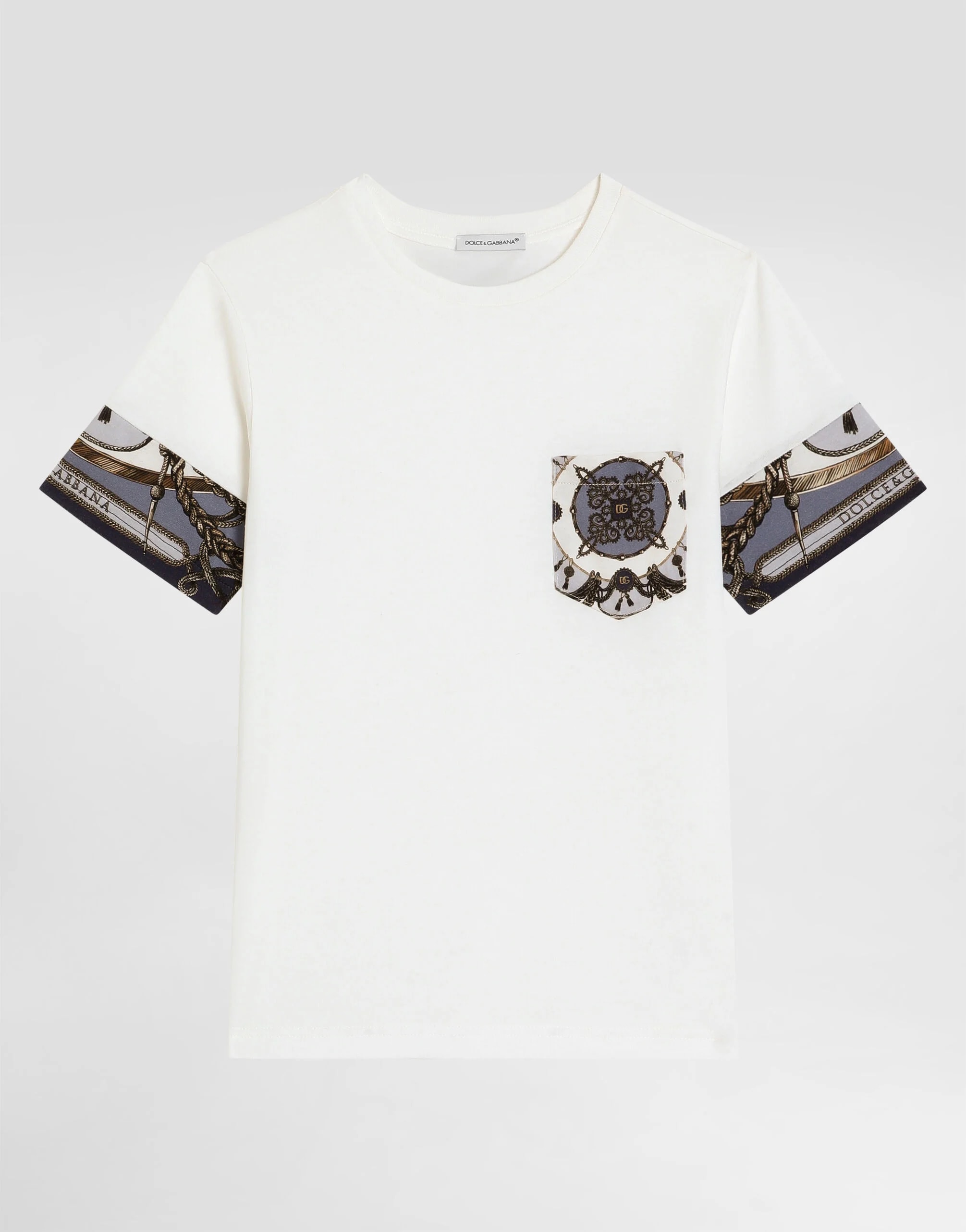 Bawełniany T-shirt Dolce & Gabbana Kids z nadrukiem graficznym