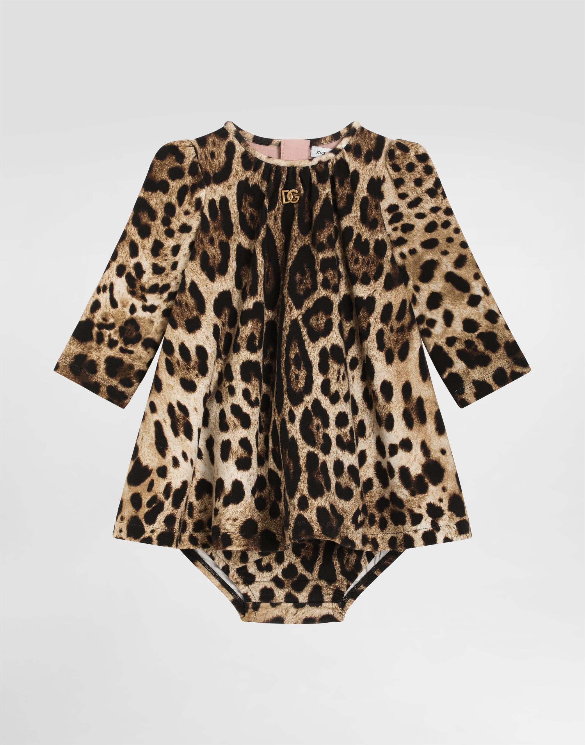 Sukienka Dolce & Gabbana Kids w panterkę z szortami