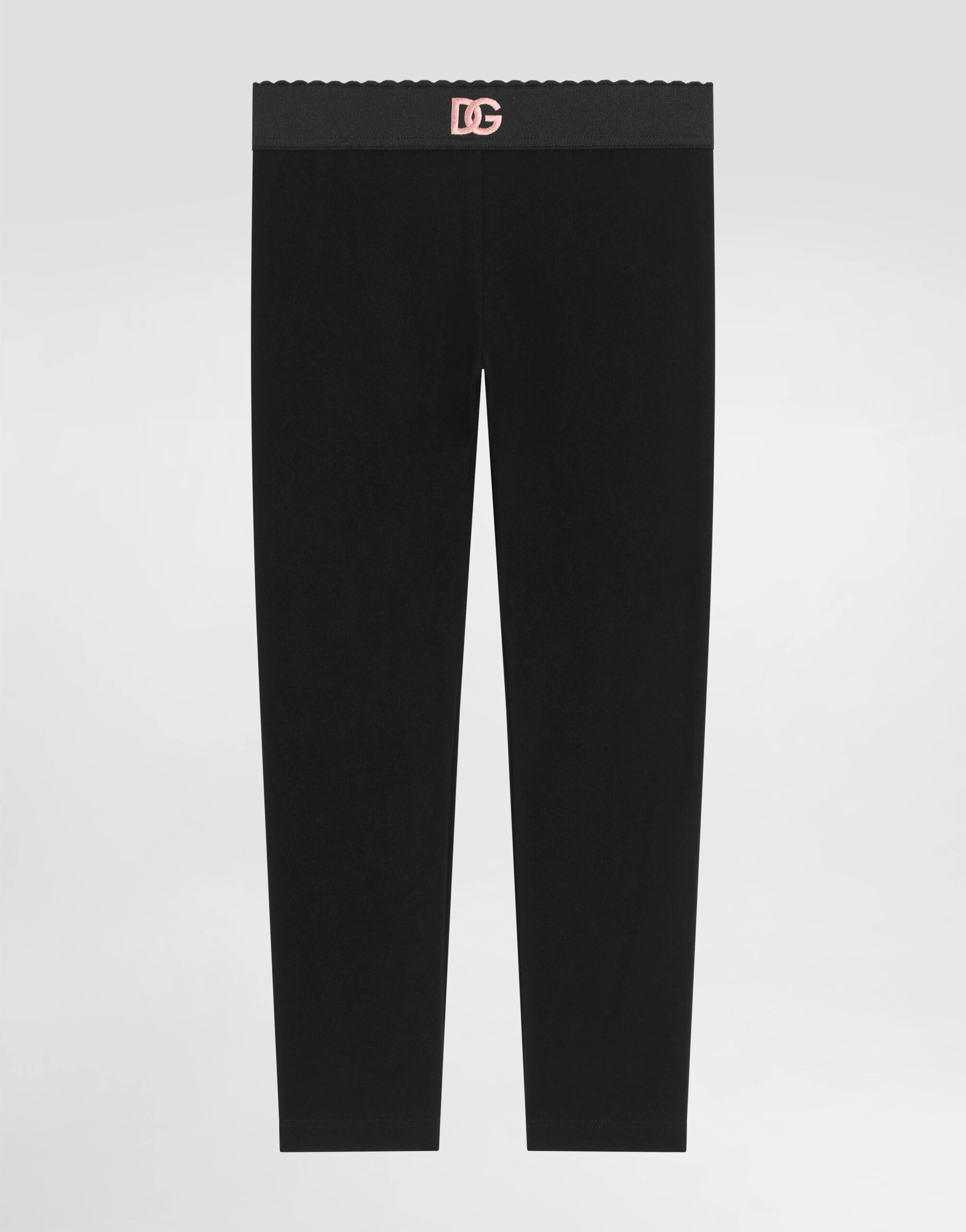 Dolce & Gabbana Leginsy z dzianiny interlock z haftem DG