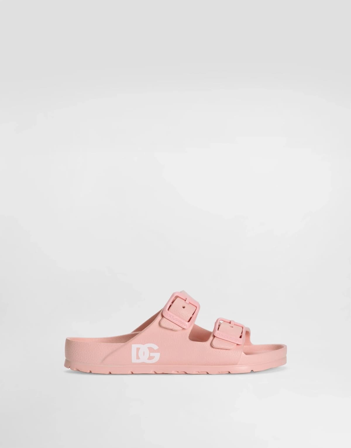 Gumowe klapki Dolce & Gabbana Kids z podwójną klamrą