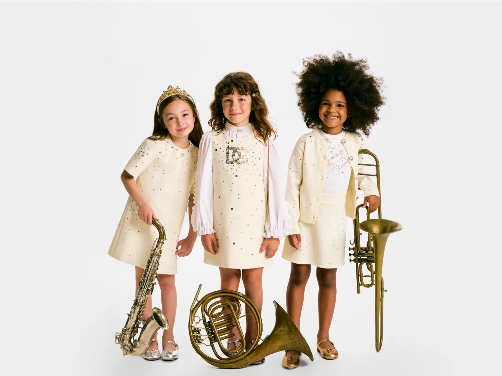 Three girl children